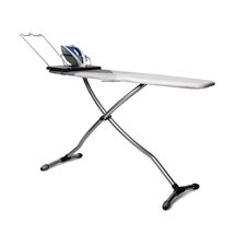 Σιδερώστρα Εργονομική SUPER ΓΙΓΑΣ Με Μεγάλη Επιφάνεια Σιδερώματος 146x41.5x60-96cm 8.5kg με Φορητή Πλαστική Βάση για το Σίδερο και Ρυθμιζόμενο Ύψος Γκρι Σκούρο VERA