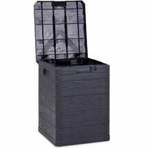 TOOMAX Ιταλίας Πλαστικό Μπαούλο 42.5x45x50cm 90lt 2.7kg MULTIBOX WOODY'S LINE Anthracite