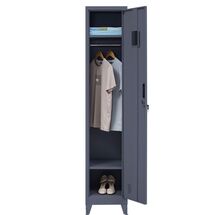 STEELEN Μεταλλική Ντουλάπα-Φοριαμός (Locker) 38x45x191cm Μονόφυλλη 23.5kg Πάχος 0.4mm Ανθρακί 2 Ράφια- 3 Αποθηκευτικοί Χώροι 4 Ρυθμιζόμενα Πόδια