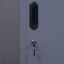 STEELEN Μεταλλική Ντουλάπα-Φοριαμός (Locker) 38x45x191cm Μονόφυλλη 23.5kg Πάχος 0.4mm Ανθρακί 2 Ράφια- 3 Αποθηκευτικοί Χώροι 4 Ρυθμιζόμενα Πόδια