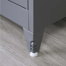 STEELEN Μεταλλική Ντουλάπα-Φοριαμός (Locker) 38x45x191cm Μονόφυλλη 23.5kg Πάχος 0.4mm Ανθρακί 2 Ράφια- 3 Αποθηκευτικοί Χώροι 4 Ρυθμιζόμενα Πόδια