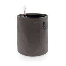 LECHUZA TRENDCOVER 23 Γλάστρα με Επιφάνεια Vegan Δέρμα Ø23x26.5cm Αυτοποτιζόμενη με Δοχείο Φύτευσης Ανθρακί Γερμανίας