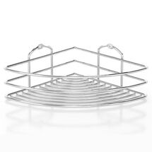 TEKNO-TEL Γωνιακή Ραφιέρα Μπάνιου 27x19x9cm Πάχος Ø5mm Βάρος 0.5kg Ανοξείδωτο Ατσάλι (INOX)