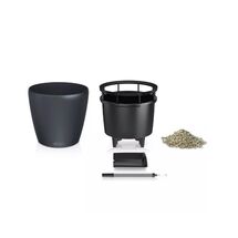 LECHUZA Classico Color LS 28 Επιτραπέζια Γλάστρα Ø28x26cm Αυτοποτιζόμενη με Δοχείο Φύτευσης Ανθρακί Ματ Γερμανίας