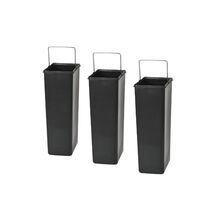 VESTA Κάδος Απορριμμάτων ΙΝΟΧ 45lt (3x15lt) 59x30x45.5cm με Πεντάλ 3 Θέσεων 3 Εσωτερικούς Κάδους Ανακύκλωσης 6.4Kg Κουζίνας