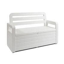 TOOMAX Ιταλίας Παγκάκι 2 Ατόμων/Μπαούλο Αποθήκευσης 270Lt 132.5x58x89cm Πλαστικό 16kg UV RESISTANT Λευκό PANCHINA FOREVERSPRING