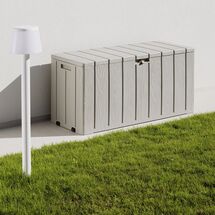 TOOMAX Ιταλίας Πλαστικό Μπαούλο Αποθήκευσης 270lt 6.6kg 117.5x45x56cm MASSIF Καπάκι-Κάθισμα 2 Ατόμων BRAVO 270L Warm Grey