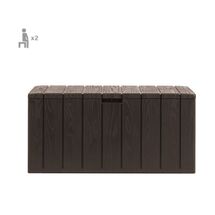 TOOMAX Ιταλίας Πλαστικό Μπαούλο Αποθήκευσης 270lt 6.6kg 117.5x45x56cm MASSIF Καπάκι-Κάθισμα 2 Ατόμων BRAVO 270L Brown