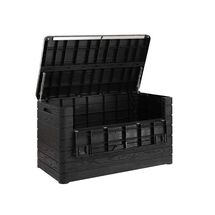 TOOMAX Ιταλίας Πλαστικό Μπαούλο Αποθήκευσης 270lt 117.5x45x56cm MASSIF  Καπάκι-Κάθισμα 2 Ατόμων BRAVO 270LT ANTHRACITE