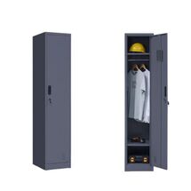 STEELEN Μεταλλική Ντουλάπα-Φοριαμός (Locker) 38x45x181cm Μονόφυλλη 23.5kg Πάχος 0.4mm Ανθρακί 2 Ράφια- 3 Αποθηκευτικοί Χώροι ΧΩΡΙΣ ΠΟΔΙΑ