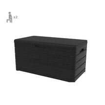 TOOMAX Ιταλίας Πλαστικό Αποθήκευσης 500lt 12kg 130x65x64cm MASSIF Καπάκι-Κάθισμα 2 Ατόμων DOLOMITI 500L Anthracite