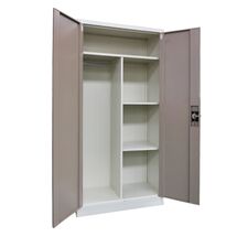 STEELEN Μεταλλική Ντουλάπα 70x40x171cm Πάχους 0.6mm/0.8mm (πάτωμα) Γαλβανιζέ με Χώρισμα ΧΩΡΙΣ ΠΟΔΙΑ - 5 Αποθηκευτικοί Χώροι Taupe - Μπεζ