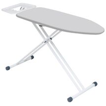 Σιδερώστρα Ατμού XL 150x45x65-95cm Μεταλλική με Επιφάνεια Σιδερώματος 120x45cm 8Kg Σχάρα 43x29cm Διάμετρος Ποδιού Ø34mm PASSAT SILVER