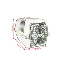 Κλουβί Μεταφοράς Κατοικιδίου 47x29x31cm με Χειρολαβή και Γάντζους για Υποδοχή Ιμάντα Πράσινο-Γκρί ARTPLAST Ιταλίας