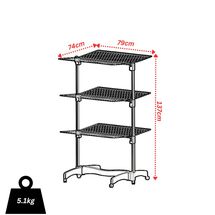 FILPLAST Απλώστρα Τηλεσκοπική 79x74x137cm 3 Επιπέδων Αλουμινίου με Μεταλλικές Βέργες Τροχήλατη Άπλωμα 40m Βάρος 5.1kg ECO SPACE 40 Ιταλίας