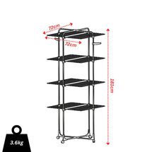 FILPLAST Απλώστρα Τηλεσκοπική 72x72x181cm 4 Επιπέδων Αλουμινίου με Μεταλλικές Βέργες Τροχήλατη Άπλωμα 40m Βάρος 3.6kg UFO 40 Ιταλίας