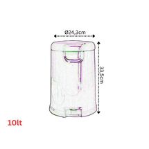 Κάδος Μπάνιου Πεντάλ 10lt Ø24.3x33.5cm Εσωτερικό Κάδο Ø20x26.5cm 6lt Πλαστικό Λευκό ΒΙΚΤΩΡΙΑ Ελλάδας