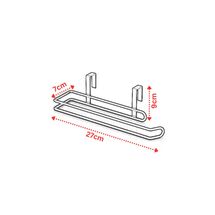TEKNO-TEL Κρεμάστρα Ντουλαπιού Κουζίνας 27x7x9cm Πολυχρηστική Επιχρωμιωμένο Ατσάλι Μαύρη