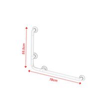 Χειρολαβή Μπάνιου 78x8x55.5cm Αλουμίνιο-Πλαστικό Μέγιστη Αντοχή 120kg Βάρος 1.10kg Λευκή