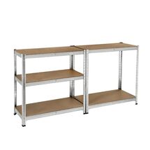 VESTA Μεταλλική Γαλβανιζέ Ραφιέρα Dexion 5όροφη 90x40x180cm με Μοριοσανίδες Πάχους 4mm 13.4kg Πάχος Δοκών 0.63mm MAX Αντοχή 875kg (175kg / Ράφι)