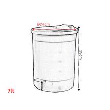 Κάδος Μπάνιου Πλαστικός με Πεντάλ 7lt Στρογγυλός Ø24x29cm Λευκός Γρανίτης