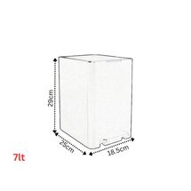 Κάδος Μπάνιου με Πεντάλ 13.5lt 18.5x25x29cm με Εσωτερικό Κάδο 7lt 0.82kg Πλαστικό SOFT CLOSE Σιέλ Ελλάδας