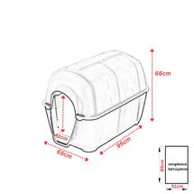 VESTA Σπίτι Σκύλου Large 65x95x66cm PETPAD 4 Πλαστικό 7.5Kg Μαύρο-Λευκό Πάγου