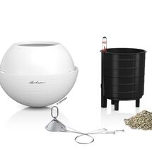 LECHUZA BOLA Color 23 Αυτοποτιζόμενη Λευκή με Κάδο Φύτευσης και Σύστημα Ανάρτησης