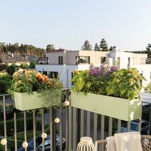 LECHUZA Balconera Color 80 Ζαρντινιέρα 79x19x19cm Αυτοποτιζόμενη με 2 Δοχεία Φύτευσης Linde Γερμανίας