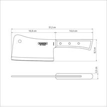 TRAMONTINA Μπαλτάς Κουζίνας με Λεπίδα 16.8cm Ξύλινη Χειρολαβή Traditional