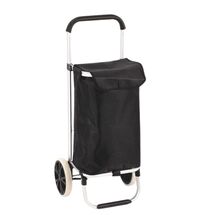 VESTA Καρότσι Λαϊκής 37lt Αλουμινίου 43x34x97cm με Σάκο Πολυεστέρα 1680D Αντοχής 30kg Διάμετρος Ρόδας Ø21cm Μαύρο