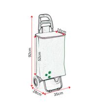 VESTA Καρότσι Λαϊκής με Ισοθερμικό Σάκο/Cooler 32lt Μεταλλικό 35x28x92cm Αντοχής 15kg Πράσινο