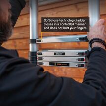 BATAVIA Τηλεσκοπική Σκάλα 3.81m Αλουμινίου με 13 Σκαλιά Βάρος 15.3kg MAX Αντοχή 150kg Πάτημα Σκαλοπατιού 7cm GIRAFFE AIR Professional EN131/TÜV