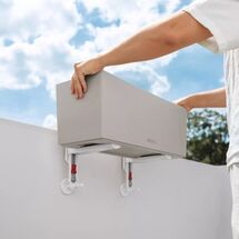 LECHUZA Wall Βάση Τοποθέτησης Μπαλκονιού/Τοίχου ΣΕΤ 2 Τεμάχια για Ζαρντινιέρες BALCONERA Λευκό MAX Αντοχή 35kg