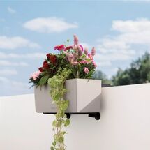 LECHUZA Wall Βάση Τοποθέτησης Μπαλκονιού/Τοίχου ΣΕΤ 2 Τεμάχια για Ζαρντινιέρες BALCONERA Μαύρη MAX Αντοχή 35kg