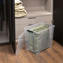 Dea Home Italy Κουτί Αποθήκευσης 57x39x47cm Πλαστικό 70lt Διάφανο Με Κλιπς