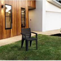 TOOMAX MAREA Καρέκλα Κήπου Στοιβαζόμενη 58.5x61.5x79cm Βάρος 4.03kg Όψη Φυσικού Ξύλου Μαύρη Ιταλίας