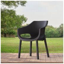 TOOMAX LUNA Stackable Garden Chair 60.5x61x83.5cm Weight 3.52kg Black Made in Italy