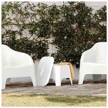 SUPER ΠΡΟΣΦΟΡΑ TOOMAX Σετ 2 Πολυθρόνες + ΔΩΡΟ Τραπέζι με Αποθηκευτικό Χώρο PETRA Matte White Ιταλίας