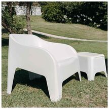 SUPER ΠΡΟΣΦΟΡΑ TOOMAX Σετ 2 Πολυθρόνες + ΔΩΡΟ Τραπέζι με Αποθηκευτικό Χώρο PETRA Matte White Ιταλίας