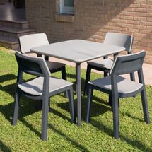 TOOMAX Τετράγωνο Τραπέζι 77x77x72cm Πλαστικό Βάρος 0kg Γκρι Ιταλίας