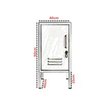 STEELEN COLOR Μεταλλική Ντουλάπα 40x45x50cm Πάχους 0.7mm Εσωτερικού Χώρου με Πόδια Slate Grey