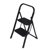 VESTA ΤΙΚΟ Σκαλοσκαμπό Μεταλλικό  45x50x80cm με 2 Σκαλιά MAX Αντοχή 150kg Βάρος 3.3kg Μαύρο