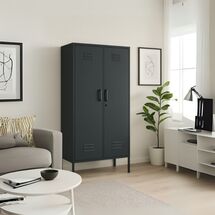 STEELEN COLOR Μεταλλική Ντουλάπα 90x55x190cm Πάχους 0.7mm Εσωτερικού Χώρου με Πόδια Slate Grey