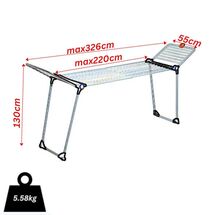 VESTA Απλώστρα Ρούχων από Ατσάλι με Επίστρωση Αλουμινίου Επεκτεινόμενη 226-316x55x130cm 3φυλλη DryMAX Άπλωμα 30m με Μανταλάκια Βάρος 5.58kg