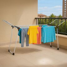 VESTA Απλώστρα Ρούχων από Ατσάλι με Επίστρωση Αλουμινίου Επεκτεινόμενη 226-316x55x130cm 3φυλλη DryMAX Άπλωμα 30m με Μανταλάκια Βάρος 5.58kg