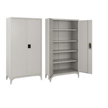 STEELEN LITE Μεταλλική Ντουλάπα 70x40x180cm Πάχους 0.4mm με 4 Ράφια και Ρυθμιζόμενα Πόδια - 5 Αποθηκευτικοί Χώροι