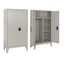 STEELEN Μεταλλική Ντουλάπα 70x40x180cm Πάχους 0.4mm Σπαστή με Χώρισμα και Ρυθμιζόμενα Πόδια - 5 Αποθηκευτικοί Χώροι