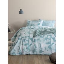 Palamaiki Σετ Υπέρδιπλα Σεντόνια Fashion Life 240x260 FL6288 Χωρίς Λάστιχο Γαλάζιο