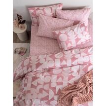 Palamaiki Σετ Υπέρδιπλα Σεντόνια Fashion Life 240x260 FL6289 Χωρίς Λάστιχο Ροζ